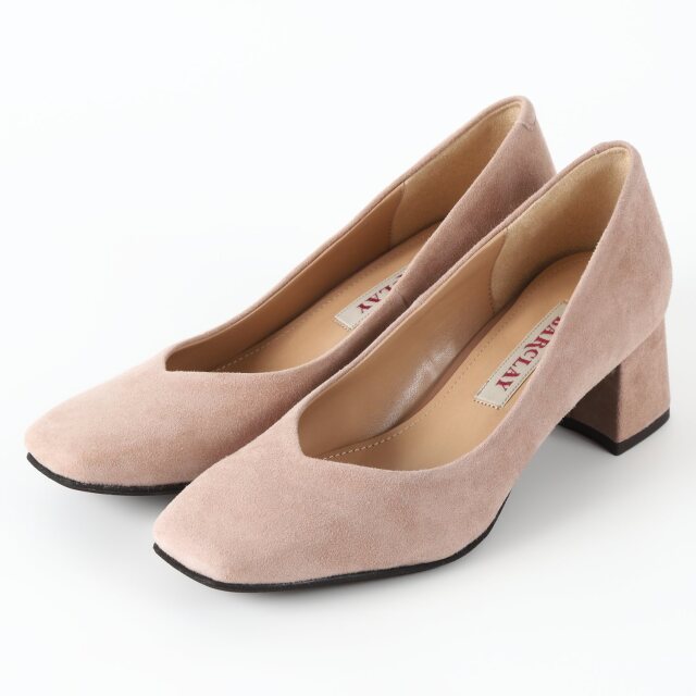 OUTLET】BARCLAY（バークレー）Vカットスクエアトゥパンプス ピンク 