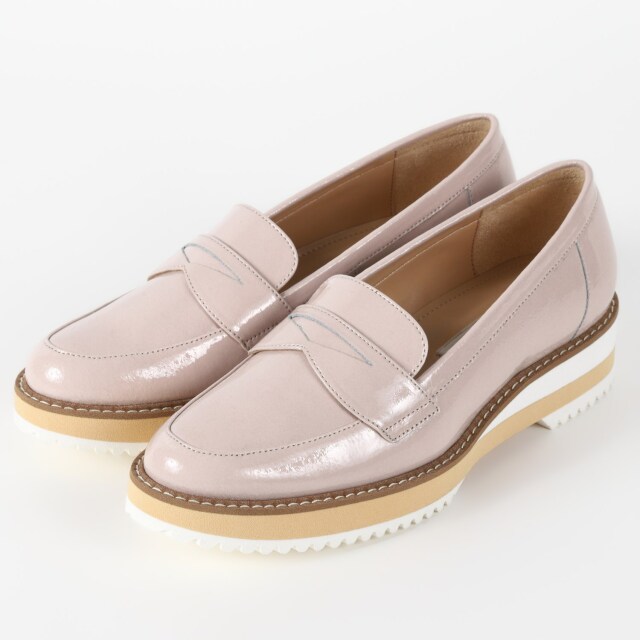 【OUTLET】BARCLAY（バークレー）カジュアルコインローファー　ピンクベージュエナメル2