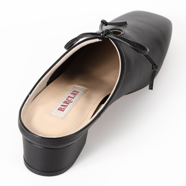 MARC JOSEPH NEW YORK レディース カジュアル 本革 フラット ミュール サンダル クローズドトゥ バックレス 快 Marc  Joseph New York レディース カジュアル 快適 本革 フラット ミュール サンダル クローズドトゥ バックレ ルーシュド ボウヒール  ミュール - ブラック ... MARC JOSEPH NEW YORK レディース カジュアル 本革 フラット ミュール サンダル クローズドトゥ バックレス 快