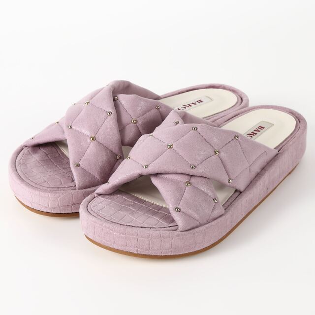 【OUTLET】BARCLAY 厚底フラットサンダル　ラベンダー