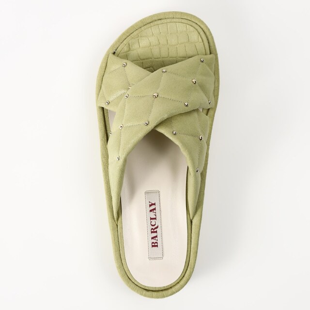 yellowサンダル OUTLET】BARCLAY 厚底フラットサンダル イエロー|BARCLAY
