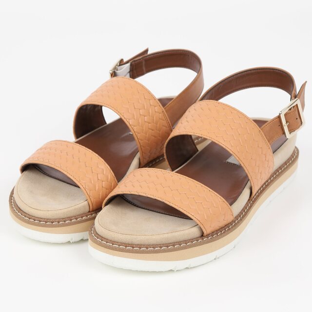【OUTLET】BARCLAY（バークレー）型押しフラットサンダル　オレンジ