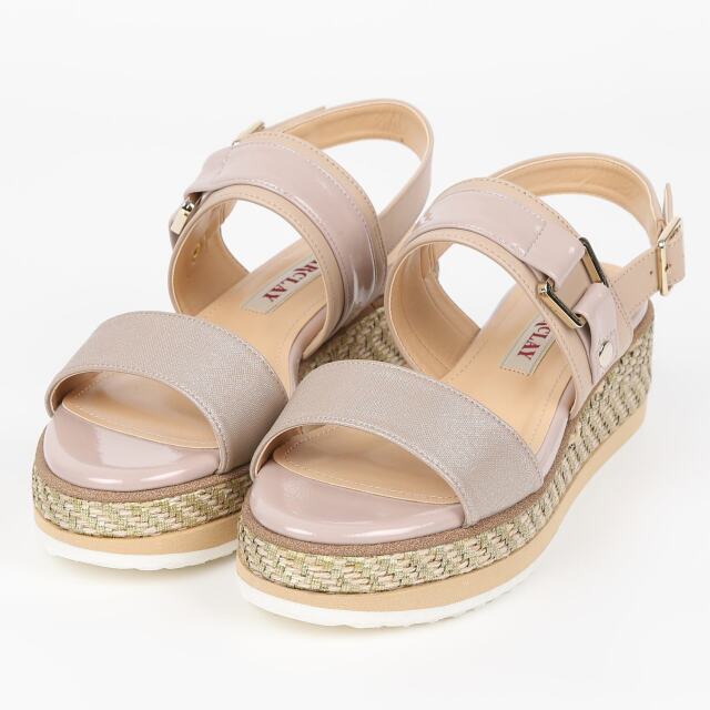 【OUTLET】BARCLAY（バークレー）軽量厚底サンダル　ピンクベージュ