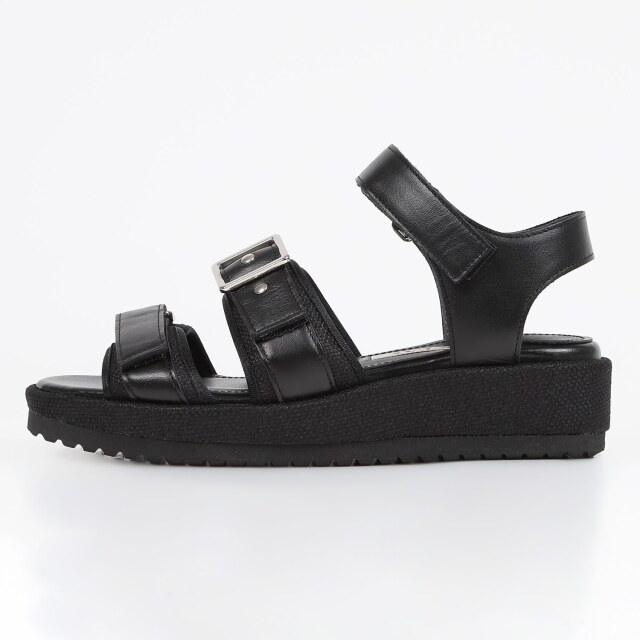 BARCLAY（バークレー）2連ベルトスポーツサンダル ブラック｜BARCLAY