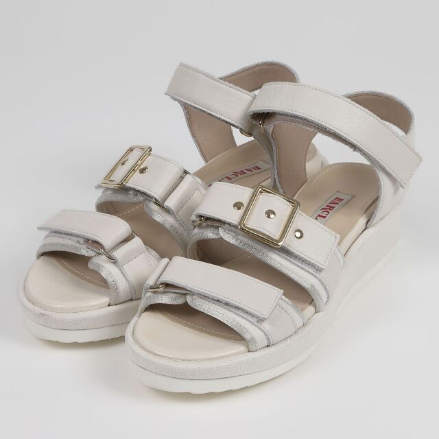 【OUTLET】BARCLAY（バークレー）２連ベルトスポーツサンダル　アイボリー