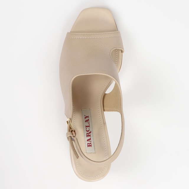 BARCLAY（バークレー）6cmストレートヒールサンダル ベージュ