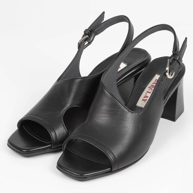 【OUTLET】BARCLAY（バークレー）6cmストレートヒールサンダル　ブラック