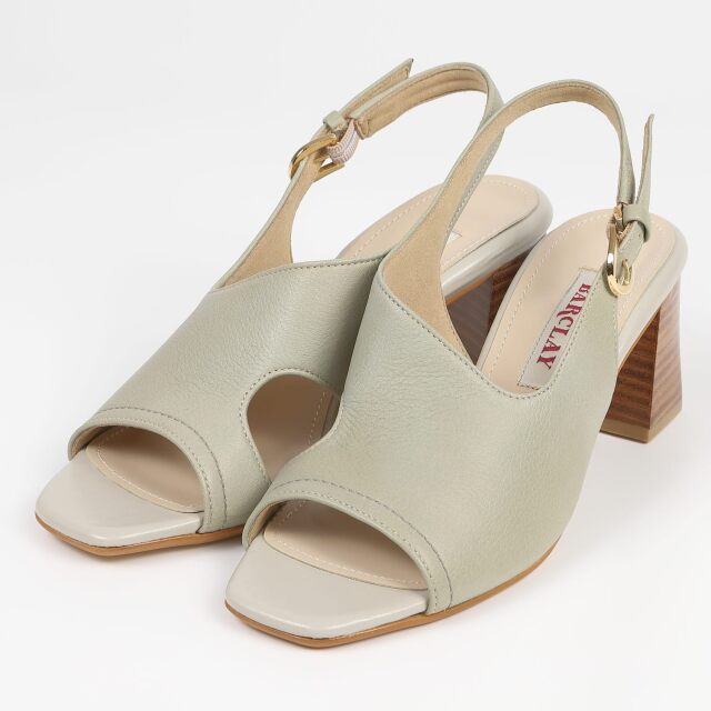 【OUTLET】BARCLAY（バークレー）6cmストレートヒールサンダル　カーキ