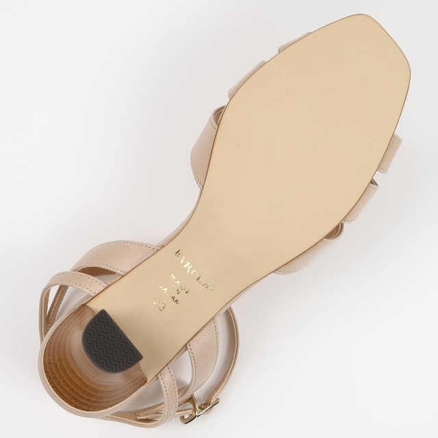 BARCLAY（バークレー）メッシュ編みストラップサンダル ベージュ