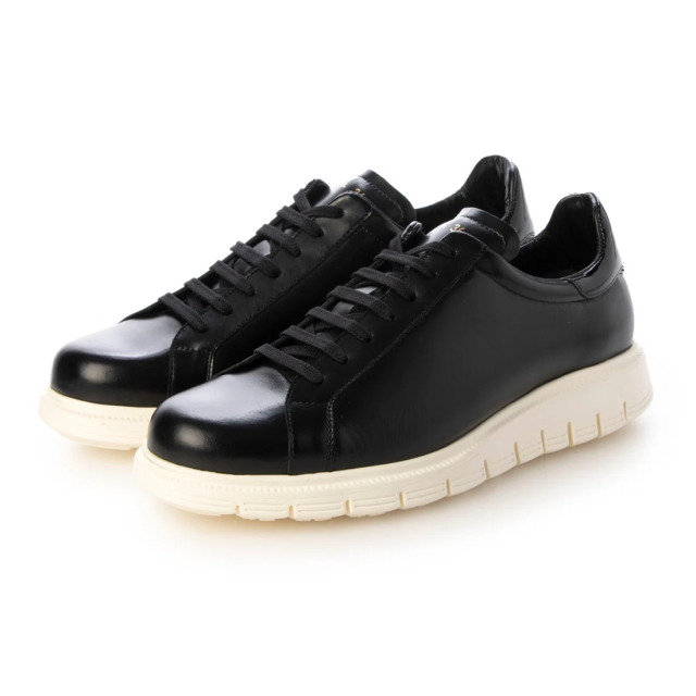 【OUTLET】PRIXD'OR（プリドール）シンプルレザースニーカー　ブラック