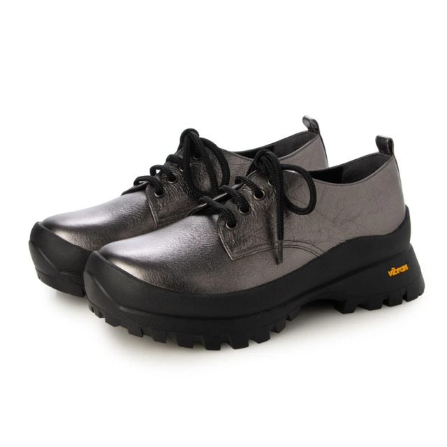 【OUTLET】PRIXD'OR（プリドール）ボリュームソールレースアップシューズ 　ダークシルバー