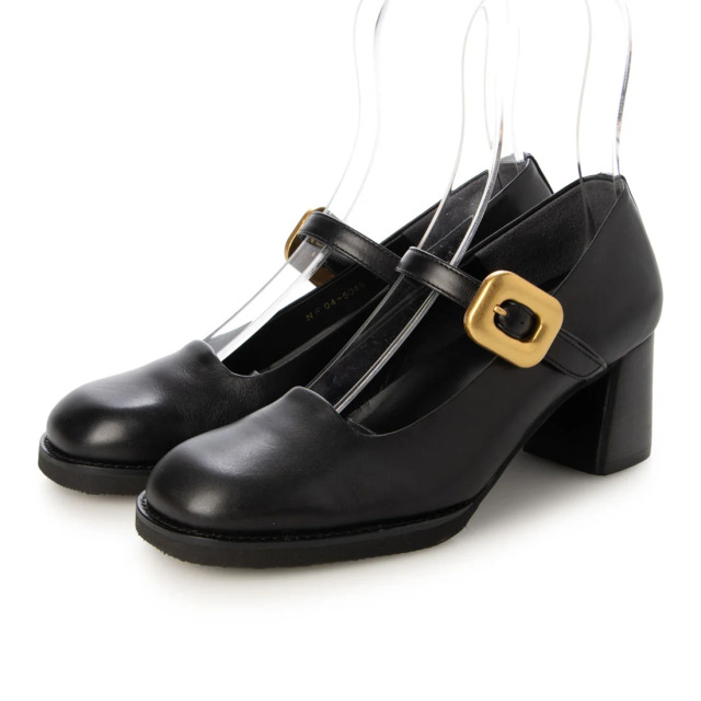 【OUTLET】PRIXD'OR（プリドール）6cmヒールストラップパンプス　ブラック