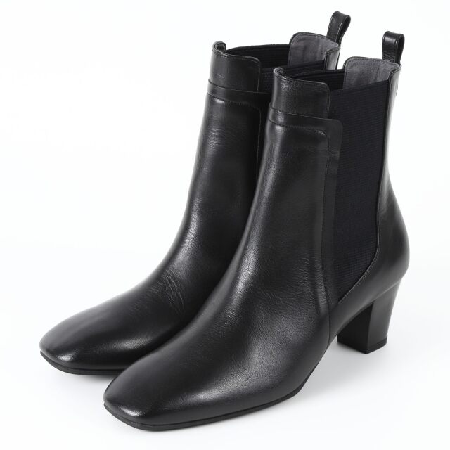 【OUTLET】BARCLAY（バークレー）ヒールアップサイドゴアブーツ　ブラック