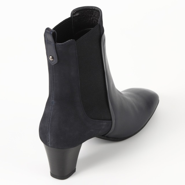 OUTLET】BARCLAY（バークレー）ヒールアップサイドゴアブーツ ネイビー