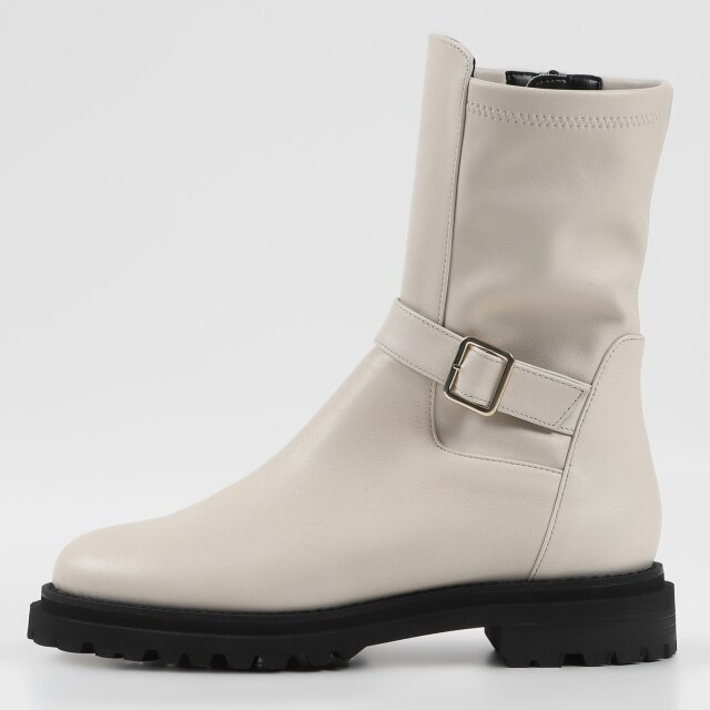 OUTLET】BARCLAY（バークレー）ストレッチショートブーツ アイボリー