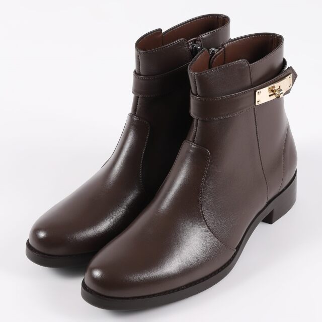 【OUTLET】BARCLAY（バークレー）金具ショートブーツ　チョコ
