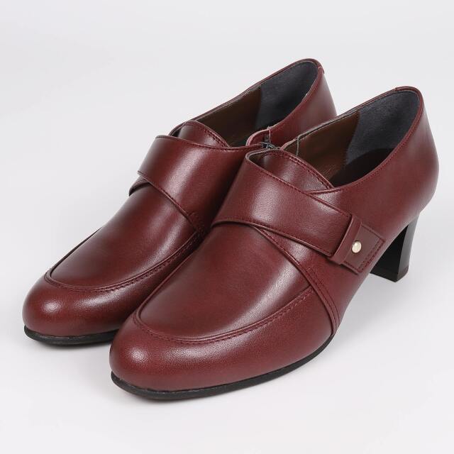 【OUTLET】BARCLAY（バークレー）ベルトデザインブーティー　バーガンディー