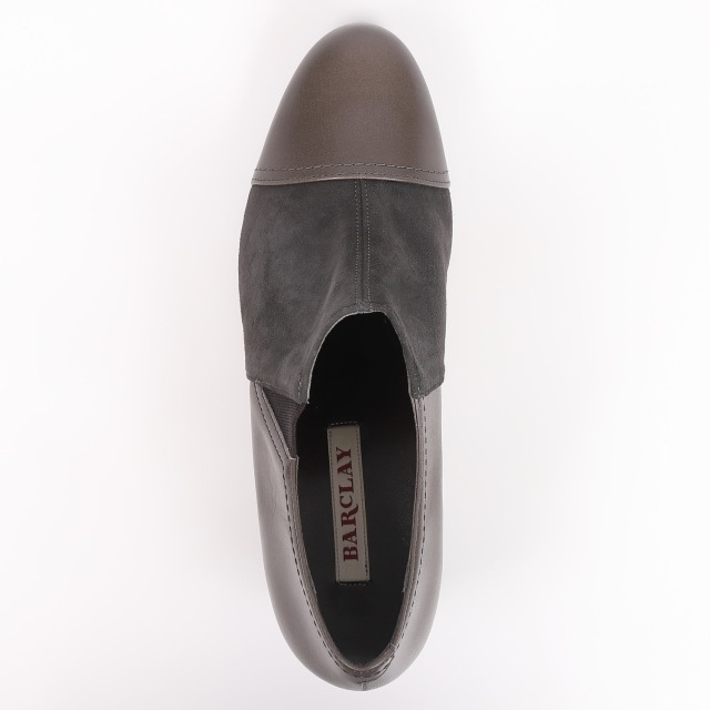 BARCLAY（バークレー）異素材コンビブーティー ダークグレー｜BARCLAY