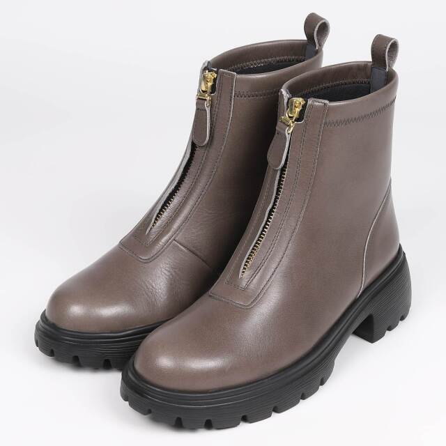 【OUTLET】BARCLAY（バークレー）センターファスナーショートブーツ　ダークグレー