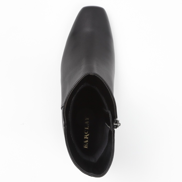 HAyU plate・ブリティッシュショート(black) BARCLAY（バークレー）ウェーブデザインショートブーツ ブラック