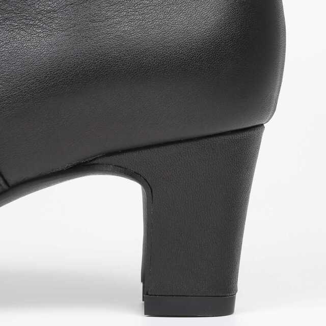 BARCLAY（バークレー）ウェーブデザインショートブーツ ブラック