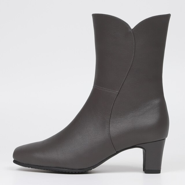 BARCLAY（バークレー）ウェーブデザインショートブーツ ダークグレー