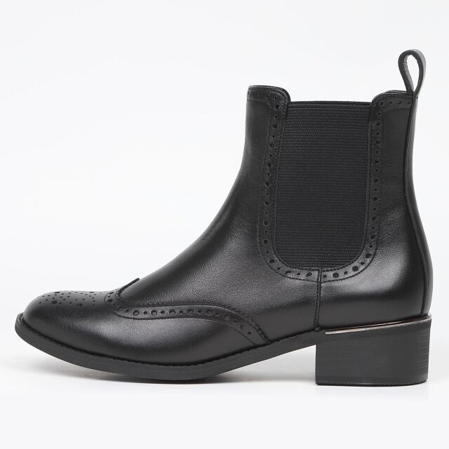 新品 Brooks Brothers ウイングチップ サイドゴアブーツ KISCO（キスコ）ウィングチップサイドゴアブーツ ブラック｜BARCLAY