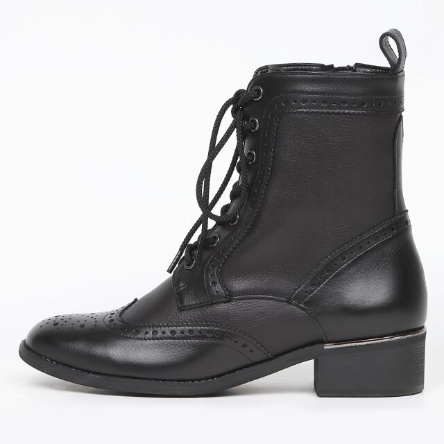 BARCLAY（バークレー）ウイングチップレースアップブーツ ブラック
