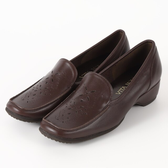 【OUTLET】VITA NOVA（ヴィタノヴァ）カットワークモカシンローファー　ココア