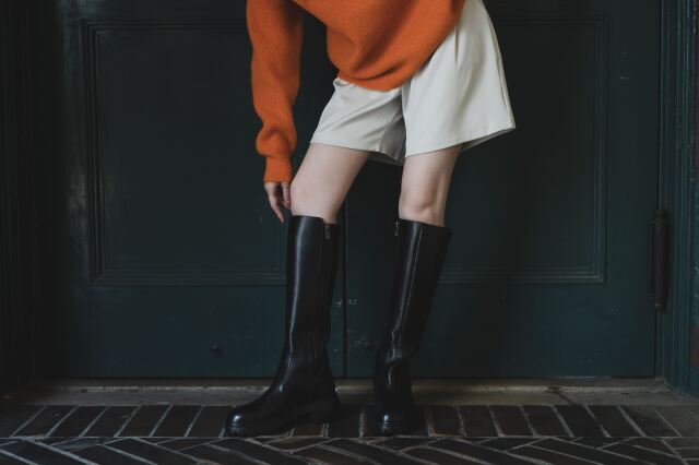 BARCLAY（バークレー）軽量ソールストレッチロングブーツ ブラック