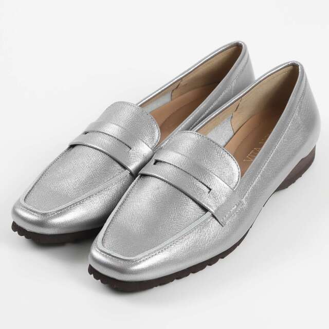 MARNI シルバー ローファー MARNI マルニ Woven Leather Bambi Loafer 美品 箱付き 編み込み