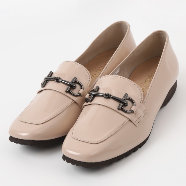 VITA NOVA（ヴィタノヴァ）晴雨兼用エナメルローファー ピンクベージュ