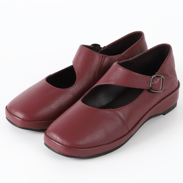 【OUTLET】VITA NOVA（ヴィタノヴァ）ベルト付バブーシュ　レッド