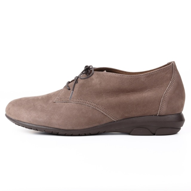 VITA NOVAシンプルデザインシューズ グレーブラウンヌバック｜BARCLAY