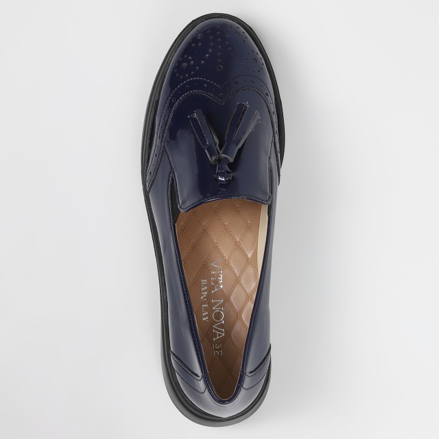 VITA NOVA（ヴィタノヴァ）晴雨兼用タッセルスリッポン ネイビー