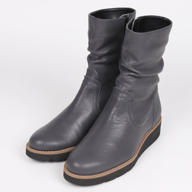 【OUTLET】VITA NOVA（ヴィタノヴァ）シワ加工カジュアルショートブーツ　ブルーグレーコンビ