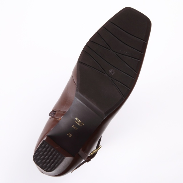 With Widthミドル丈ショートブーツ レッドブラウン｜BARCLAY