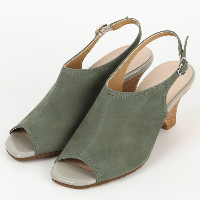 【OUTLET】With Width（ウィズウィズ）カバードサンダル カーキヌバック