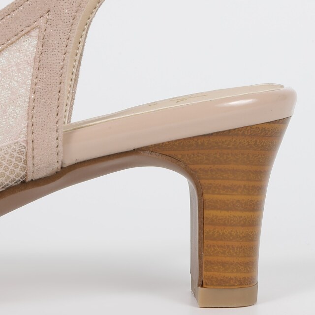 HIMIKO オープントゥ ホワイトミュール　本革(シープ) オーレリー 85 | ブライダル ホワイトパテントレザー・パンプス