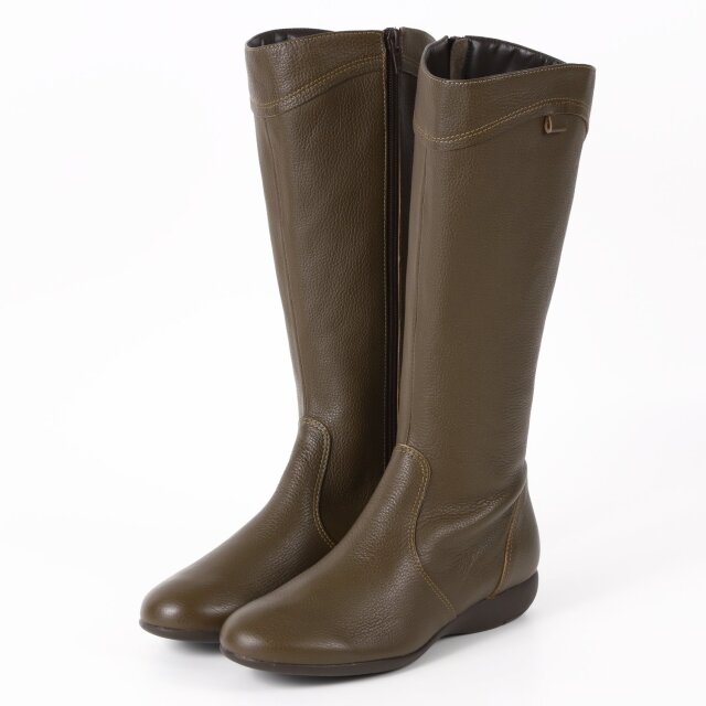 VITA NOVA（ヴィタノヴァ）内ファスナーロングブーツ Gブラウン