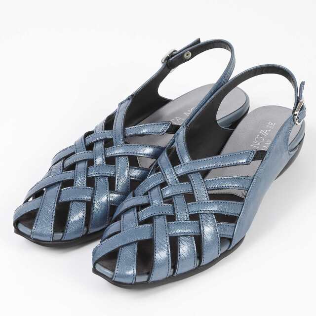 VITA NOVA（ヴィタノヴァ） ロングセラー バックバンドサンダル　コバルトブルーエナメル