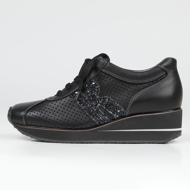 VITA NOVA（ヴィタノヴァ）グリッター定番スニーカー ブラックコンビ