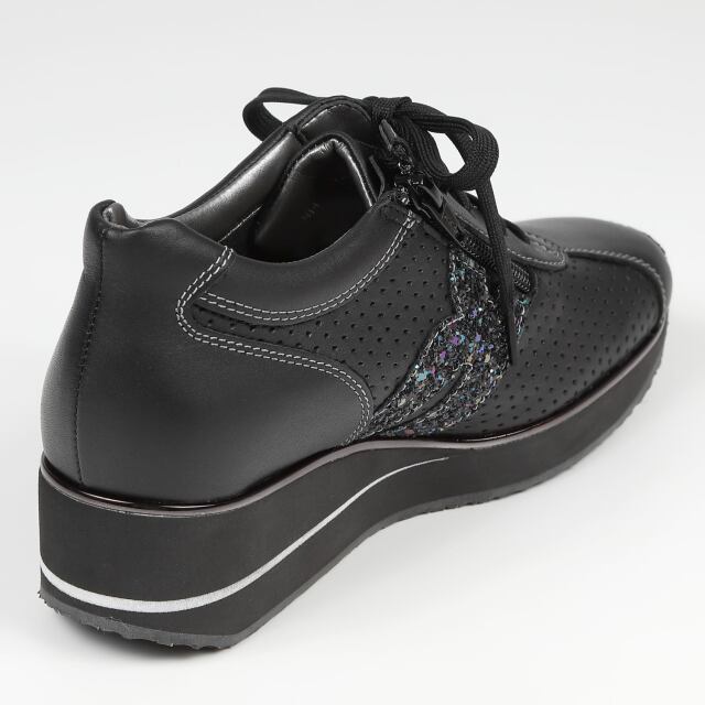 VITA NOVA（ヴィタノヴァ）グリッター定番スニーカー ブラックコンビ