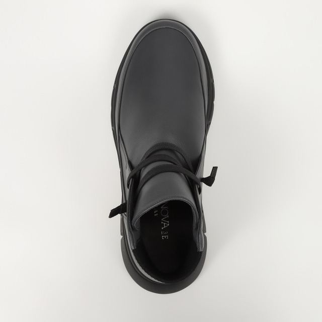 VITA NOVA（ヴィタノヴァ）ゴム紐デザインショートブーツ ブルーグレー