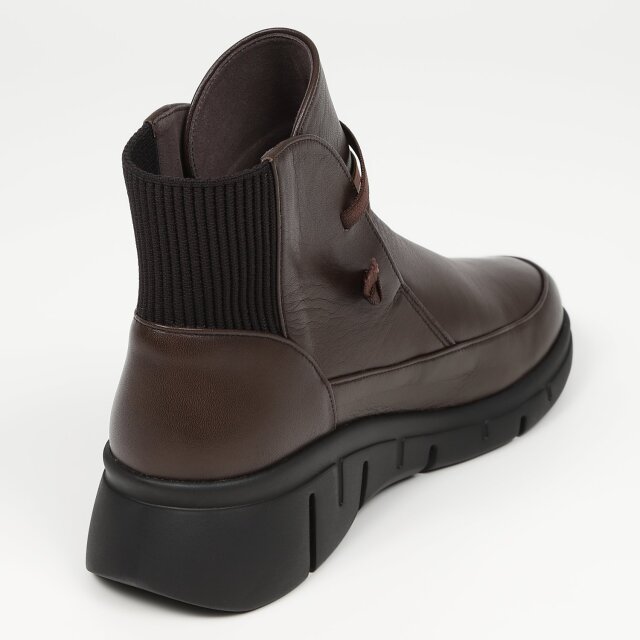 VITA NOVA（ヴィタノヴァ）ゴム紐デザインショートブーツ ダーク