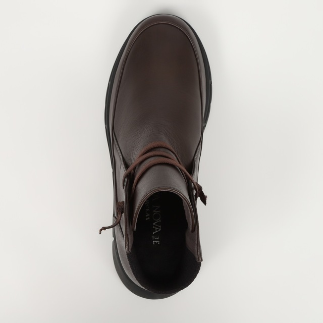 VITA NOVA（ヴィタノヴァ）ゴム紐デザインショートブーツ ダーク