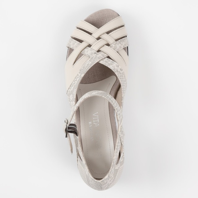 VITANOVA（ヴィタノヴァ）メッシュ編みウエッジヒールサンダル サンド