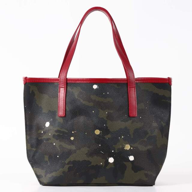 【OUTLET】BARCLAY × GENTIL BANDIT（バークレー×ジャンティバンティ）カモフラ柄トートバッグ  カーキレッド