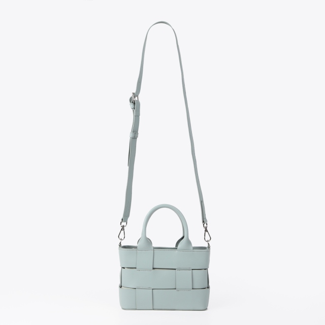 【OUTLET】BARCLAY CLUB（バークレークラブ）編み込みミニバッグ　グリーン