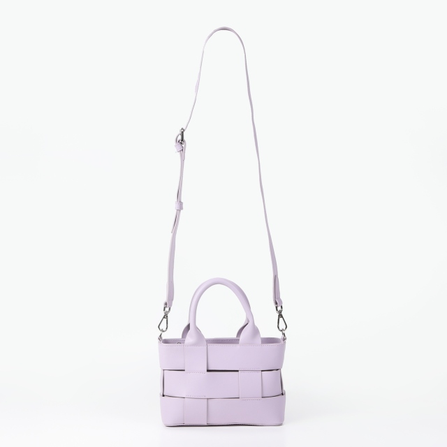 【OUTLET】BARCLAY CLUB（バークレークラブ）編み込みミニバッグ　ラベンダー